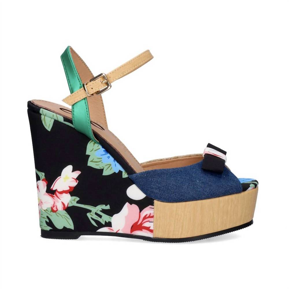 NEW EXE women's naomi 011 wedge heel in lightblue/dark
